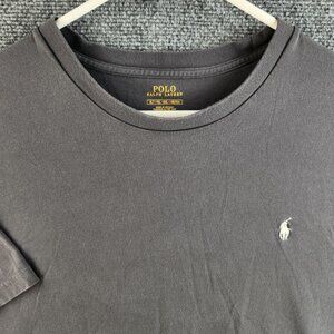 Polo Ralph Lauren XLT Dark Gray Short Sleeve T-shirt White Pony Logo All Cotton